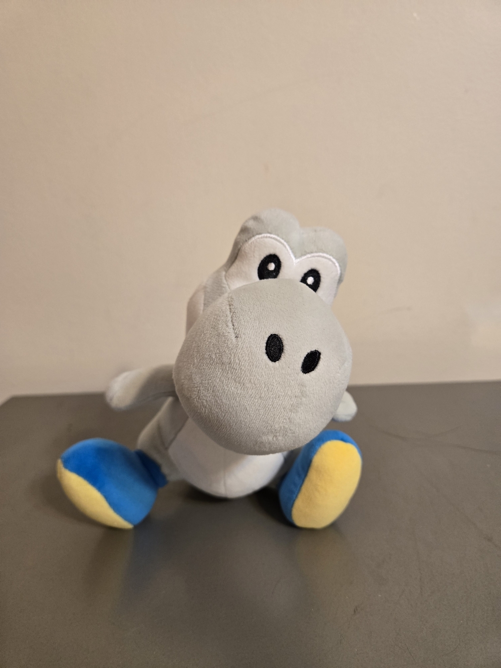 Officially Licensed Super Mario Grey Yoshi Plush – 8"
